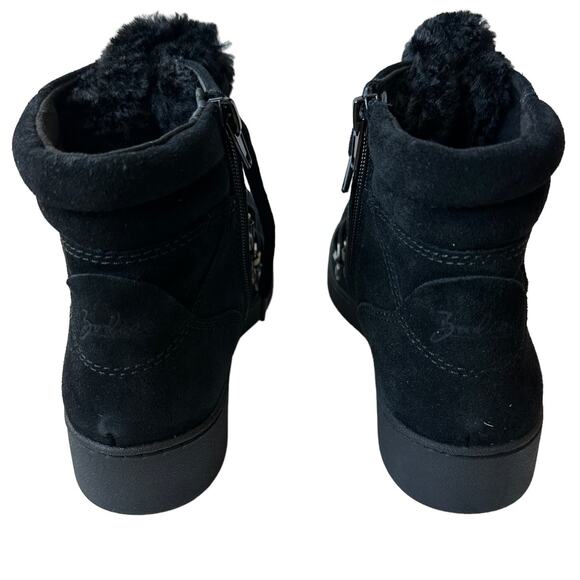 Zodiac Boots Pierson Black Suede Leather Hiking Boot Faux Fur Women's Size 6M - Picture 7 of 11